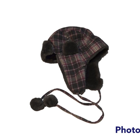 Hat Girls Spot Clean One Size Plaided - Picture 5 of 6